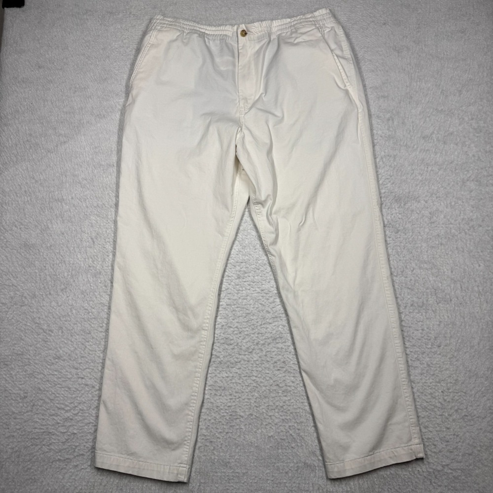 Polo Ralph Lauren Classic Fit‎ Cotton Blend White Chino Pants Men's Size XXL